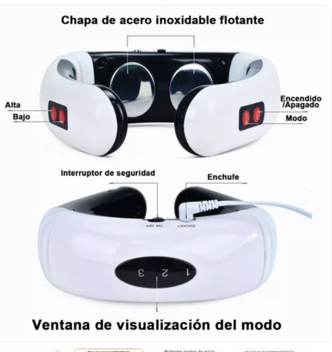 Masajeador electroestimulador de cuello